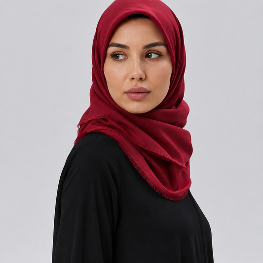100 cm Flamlı Düz Eşarp - (10 Adet)