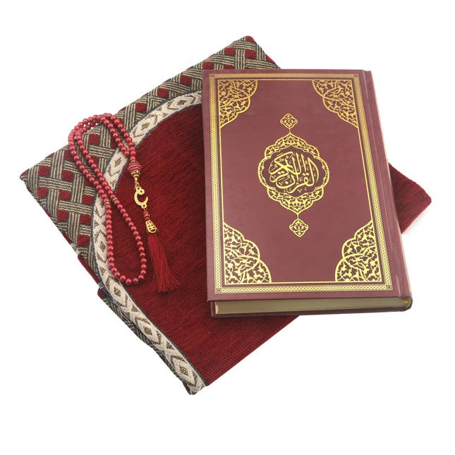 Hediyelik Kuran-ı Kerim Seccade Tesbih Seti