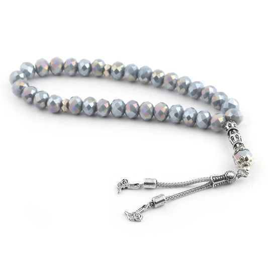 33'lük 8 mm Kristal Tesbih - (10 Adet)
