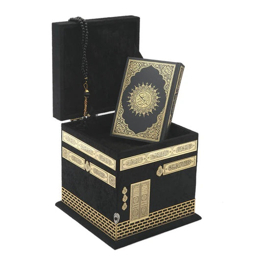 Hediyelik Kuran-ı Kerim Tesbih Kabe Maket Seti