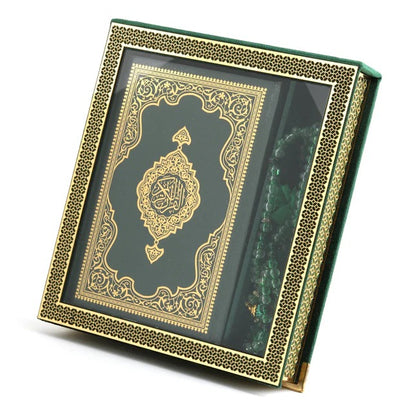 Kadife Kaplı Kuran-ı Kerim Tesbih Kutusu